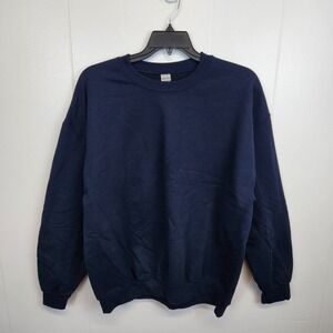 Gildan Sweatshirt‎ Mens XL Navy Blue Heavy Blend Pullover Crewneck Fleece Casual